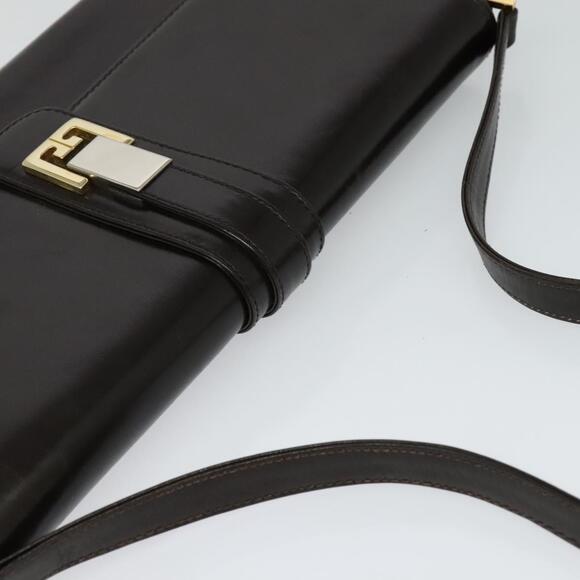 GUCCI Shoulder Bag Leather Brown Gold Silver - Picture 6 of 16